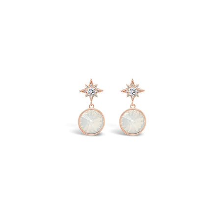 Absolute Rose Gold & Opal Star Earrings