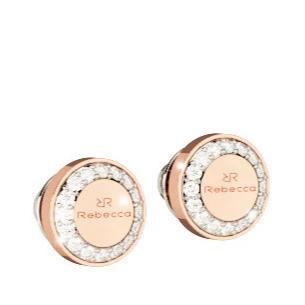 Rebecca Boulevard Small Rose Gold Stud Earrings