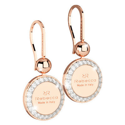 Rebecca Hollywood Large Rose Gold Drop Earrings