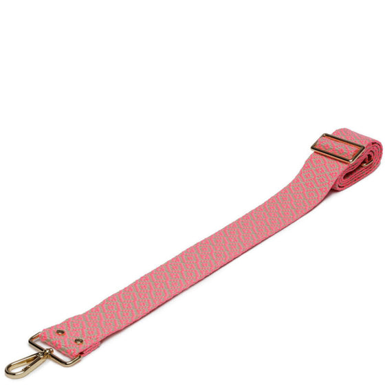 Elie Beaumont Bag Strap - Pink Knitted Diamonds