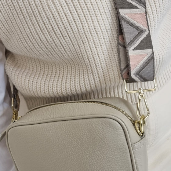 Elie Beaumont Bag Strap - Grey Abstract