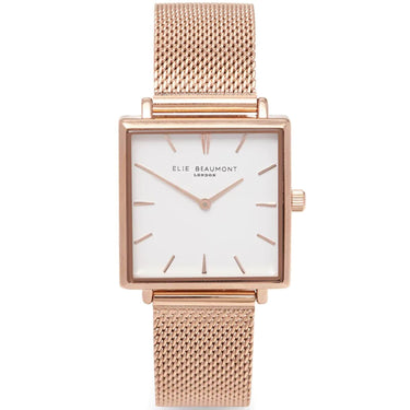 Elie Beaumont Bayswater Mesh Watch - Rose White