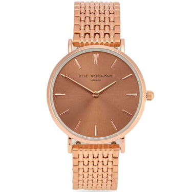 Elie Beaumont Belgravia Rose Gold Watch - Rose Dial