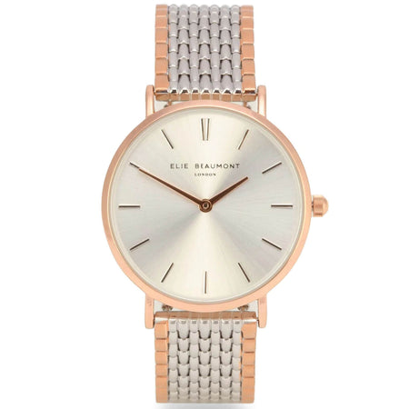 Elie Beaumont Belgravia Two Tone Watch - White Dial