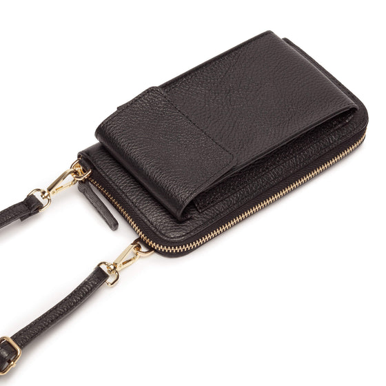 Elie Beaumont Black Leather Phonebag