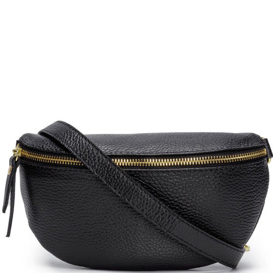 Elie Beaumont Black Leather Slingbag