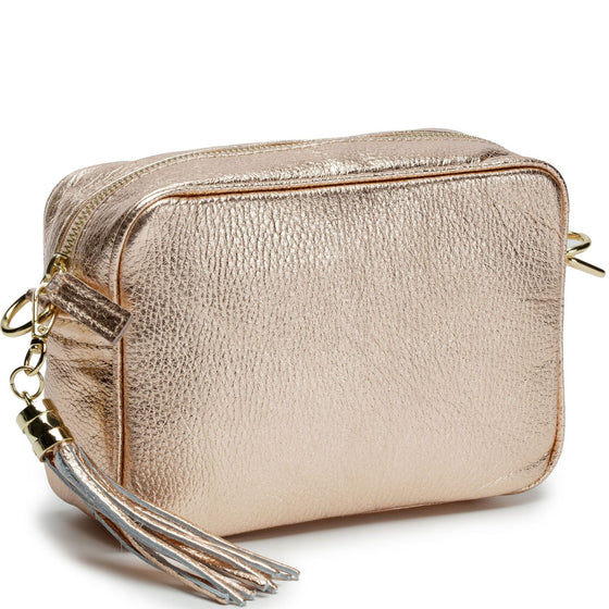 Elie Beaumont Metallic Champagne Leather Bag