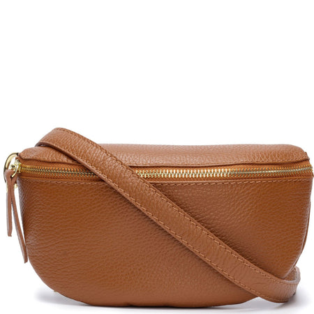 Elie Beaumont Tan Leather Sling Bag