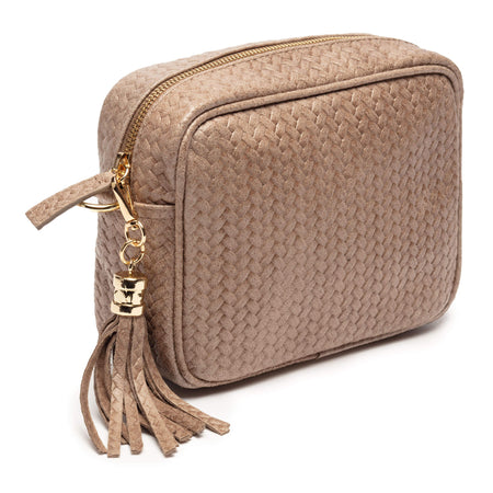 Elie Beaumont Taupe Leather Woven Bag