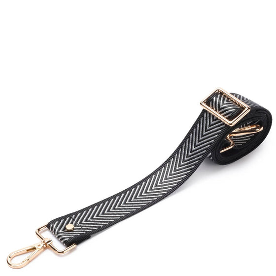 Elie Beaumont Bag Strap - Chevron Silver
