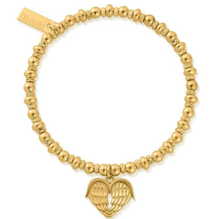 ChloBo Didi Sparkle Heavenly Heart Bracelet - Gold