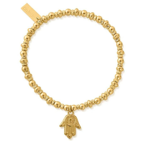 ChloBo Didi Sparkle Hamsa Hand Bracelet - Gold