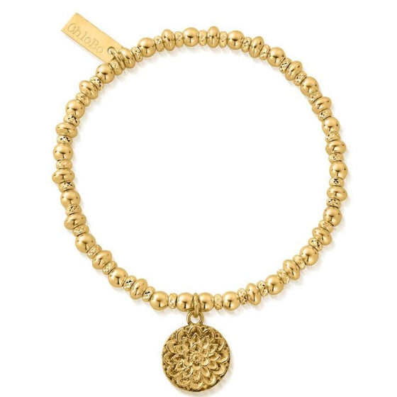 ChloBo Didi Sparkle Moonflower Bracelet -  Gold