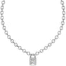 Guess Chunky Link Padlock Silver Necklace