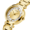 Guess Clear Crystal Gold Watch