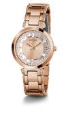 Guess Clear Crystal Rose Gold Watch