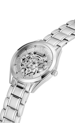 Guess Clear Cut Silver Watch