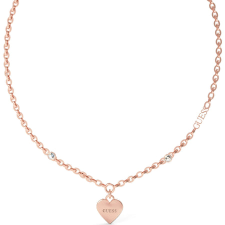 Guess Falling In Love Rose Gold Necklace