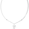 Guess Falling In Love Silver Necklace