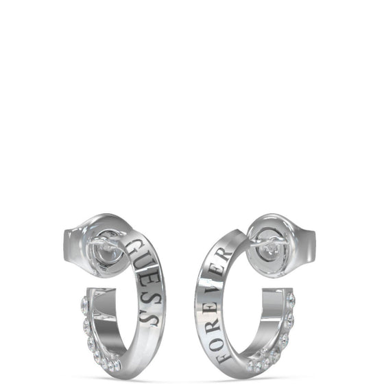 Guess Forever Links Silver Mini Hoop Earrings