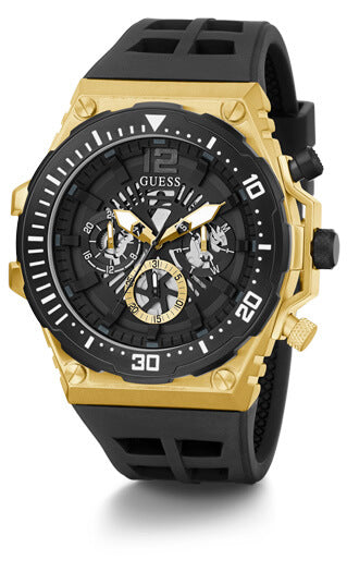 Guess Gents Exposure Gold & Black Watch
