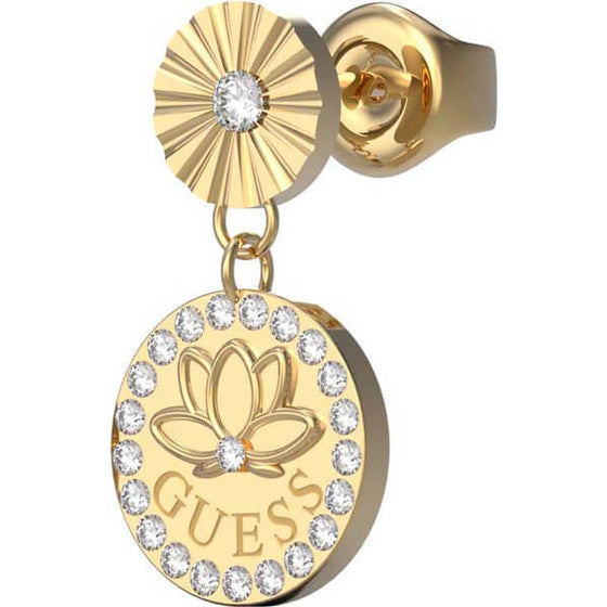 Guess Gold Lotus Drop Earrings