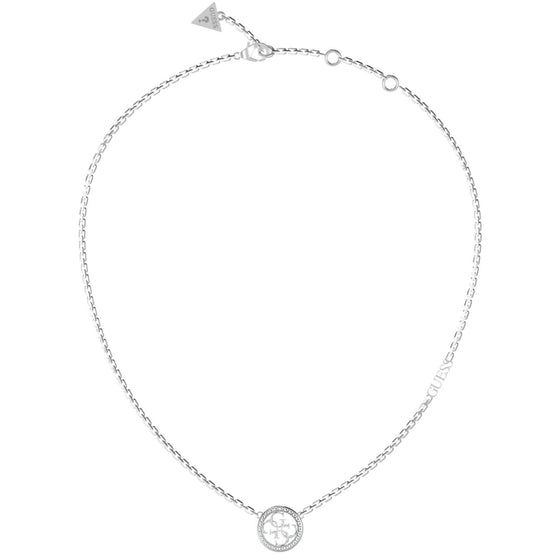 Guess Life In 4G Logo Silver Necklace