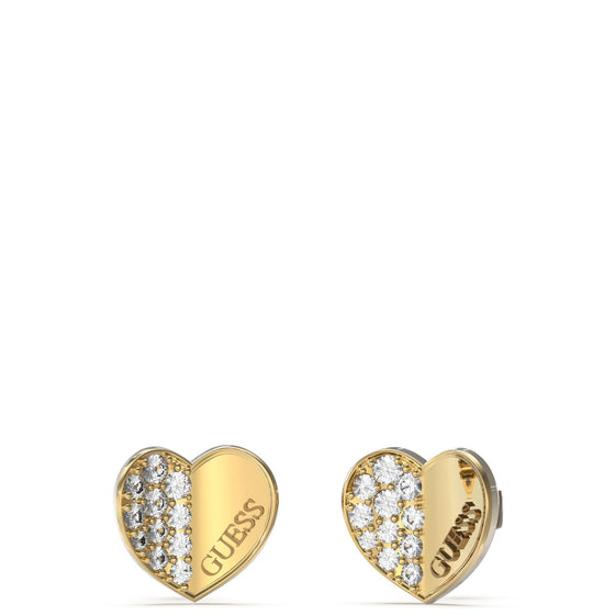 Guess Lovely Heart Gold Earrings