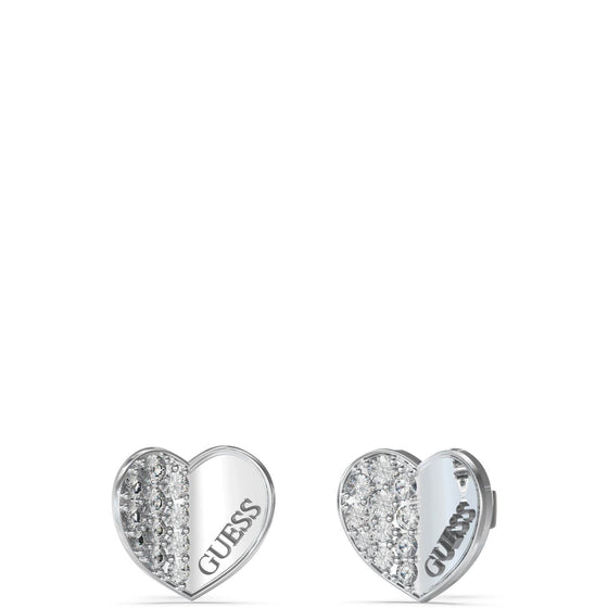 Guess Lovely Heart Silver Earrings