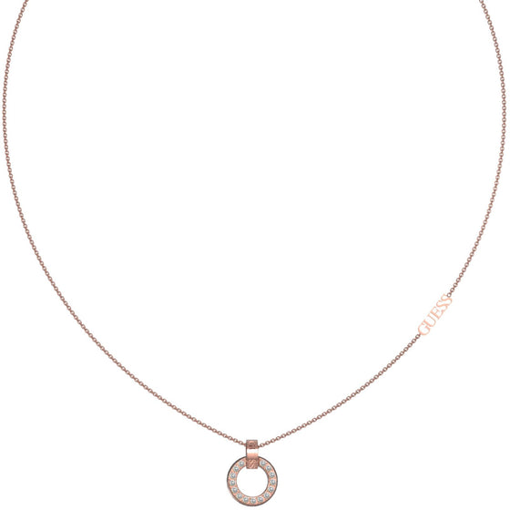 Guess Rose Gold Circle Lights Necklace