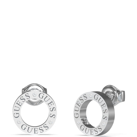 Guess Silver Circle Lights Stud Earrings