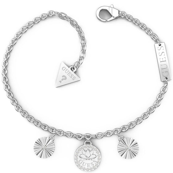 Guess Silver Lotus Flower Bracelet