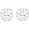 Guess Silver Lotus Flower Stud Earrings