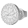 Guess Silver Lotus Flower Stud Earrings