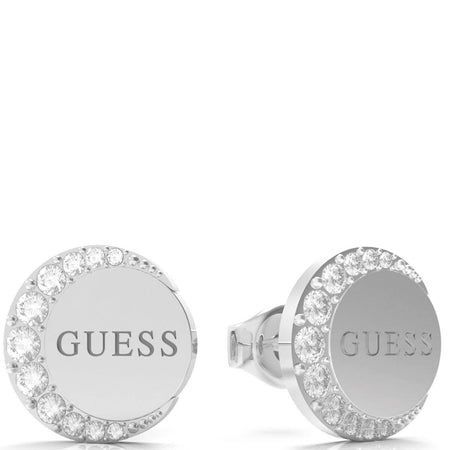 Guess Silver Moon Phases Pave Earrings