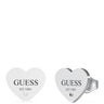 Guess Silver Party Heart Stud Earrings