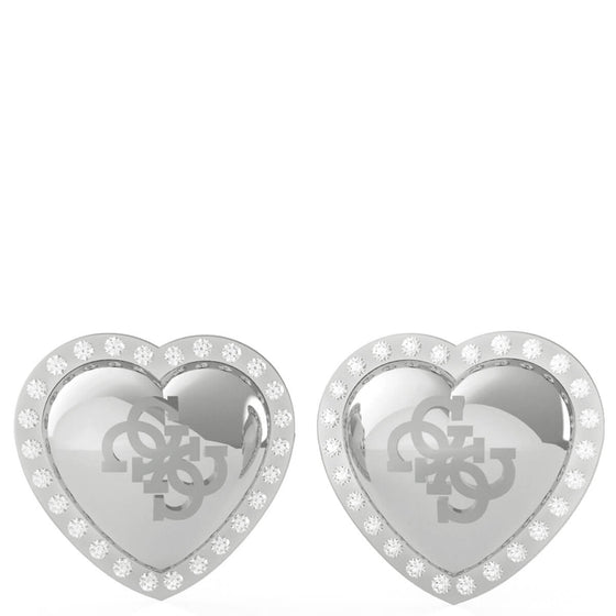 Guess Silver That's Amore Earrings