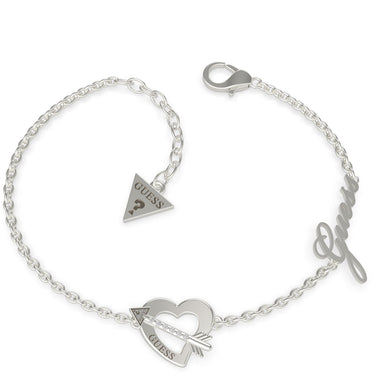 Guess Across My Heart Silver Bracelet