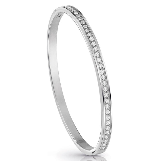 Guess All Around Silver Bangle
