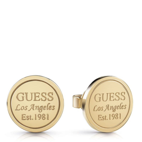 Guess American Dream Gold Coin Earrings