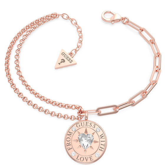 Guess From Guess With Love Rose Gold Bracelet UBB7002
