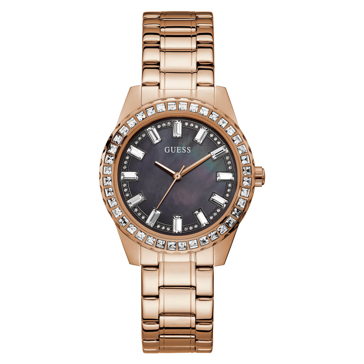 Guess Sparkler Rose Gold Watch - Black Dial