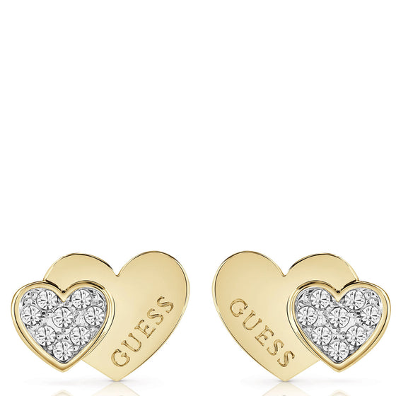 Guess Me & You Gold Stud Earrings