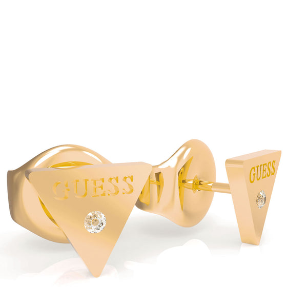 Guess Miniature Gold Triangle Stud Earrings