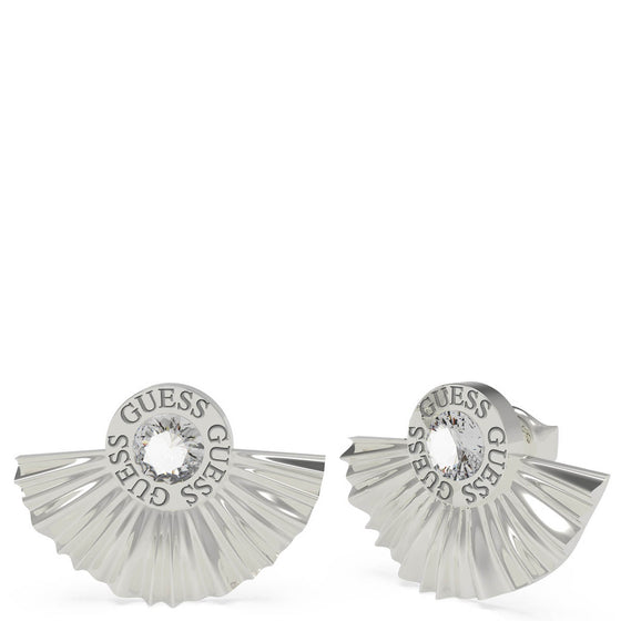 Guess Plisse Pleated Silver Stud EarringsGuess Plisse Pleated Silver Stud Earrings