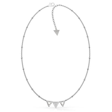 Guess Queen Of Hearts Silver Necklace