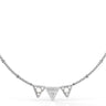 Guess Queen Of Hearts Silver Necklace