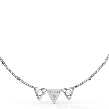 Guess Queen Of Hearts Silver Necklace