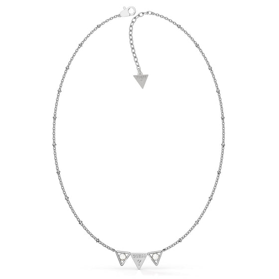 Guess Queen Of Hearts Silver Necklace