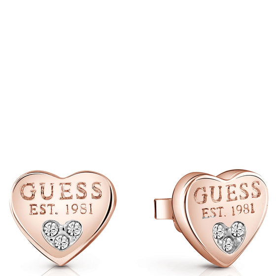 Guess Rose Gold Heart Earrings